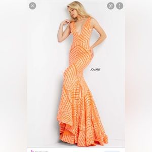 Stunning new orange Jovani prom dress!